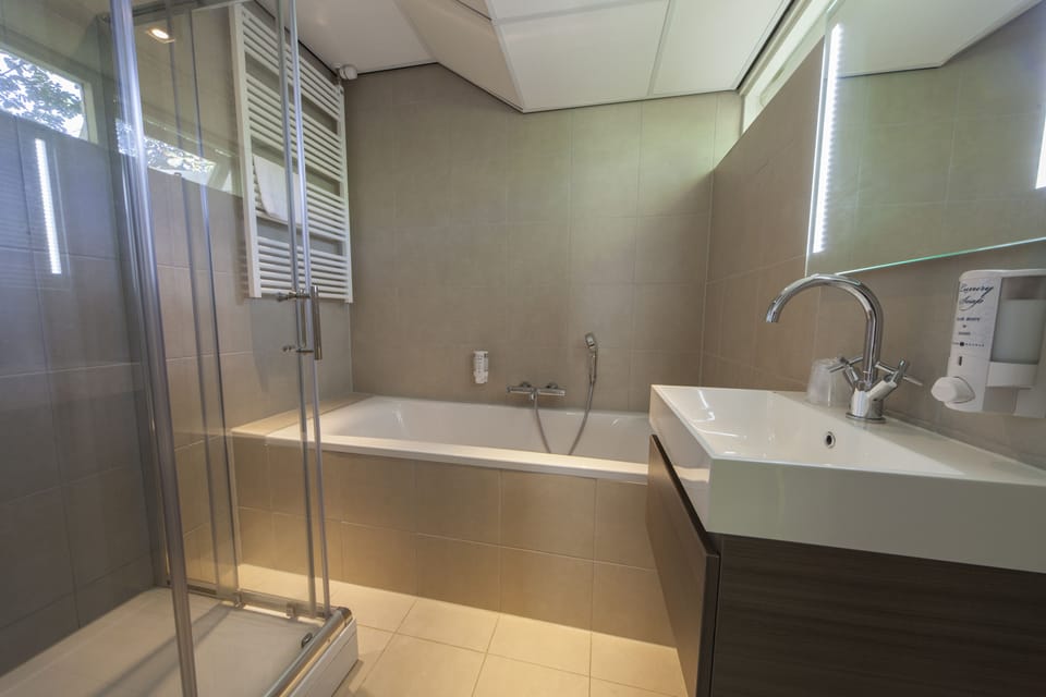 Eco-friendly toiletries, towels