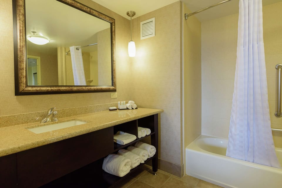 Hair dryer, towels