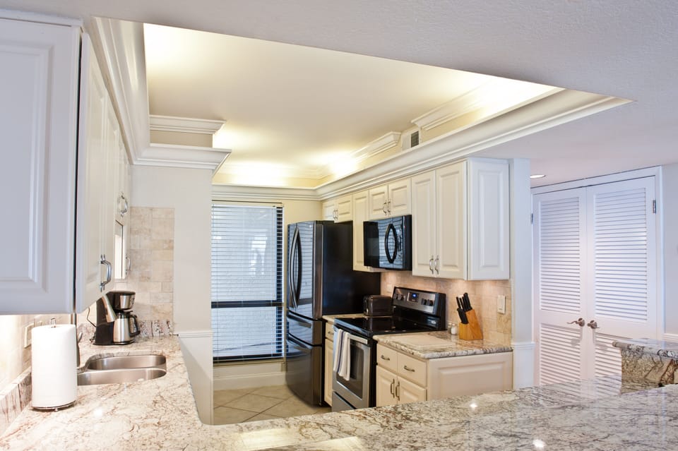 Fully stocked kitchen