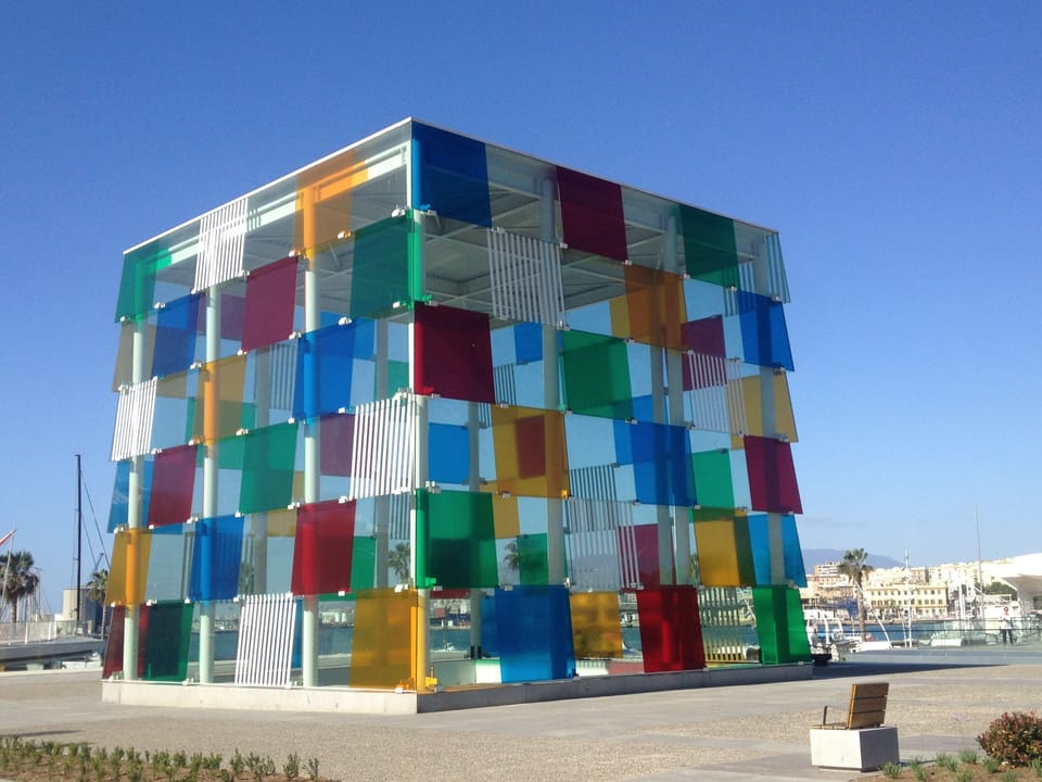 Pompidou museum, Malaga,30min by car you could see the Picasso and Russian museum 