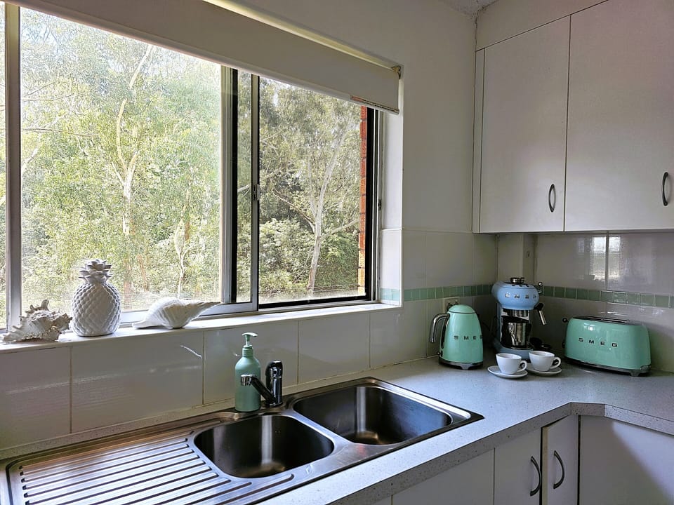 Kitchen overlooking bush reserve