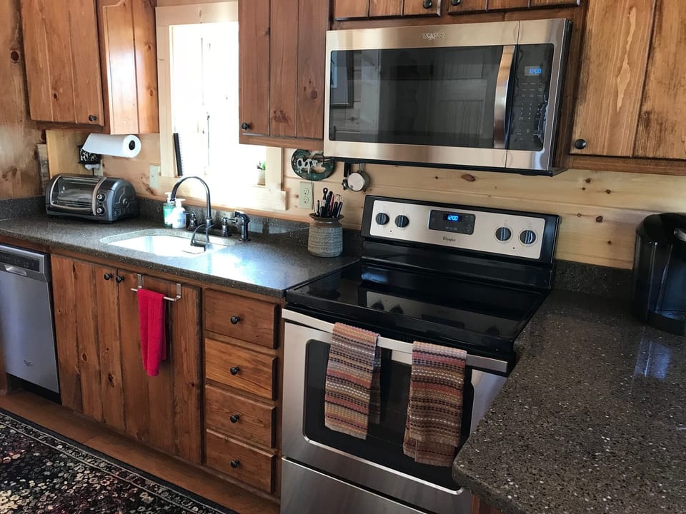 Full size range and microwave