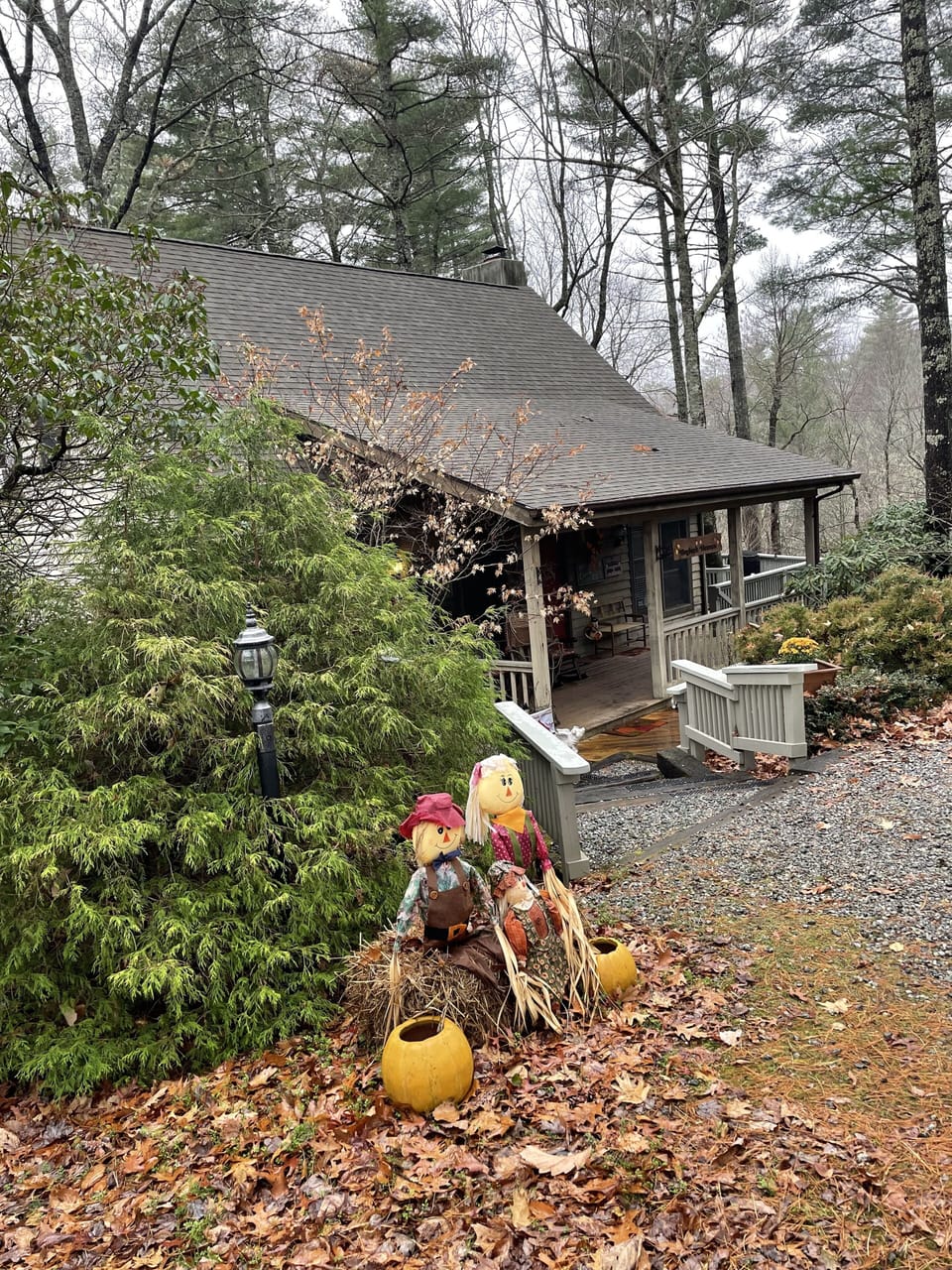 Front of house in fall