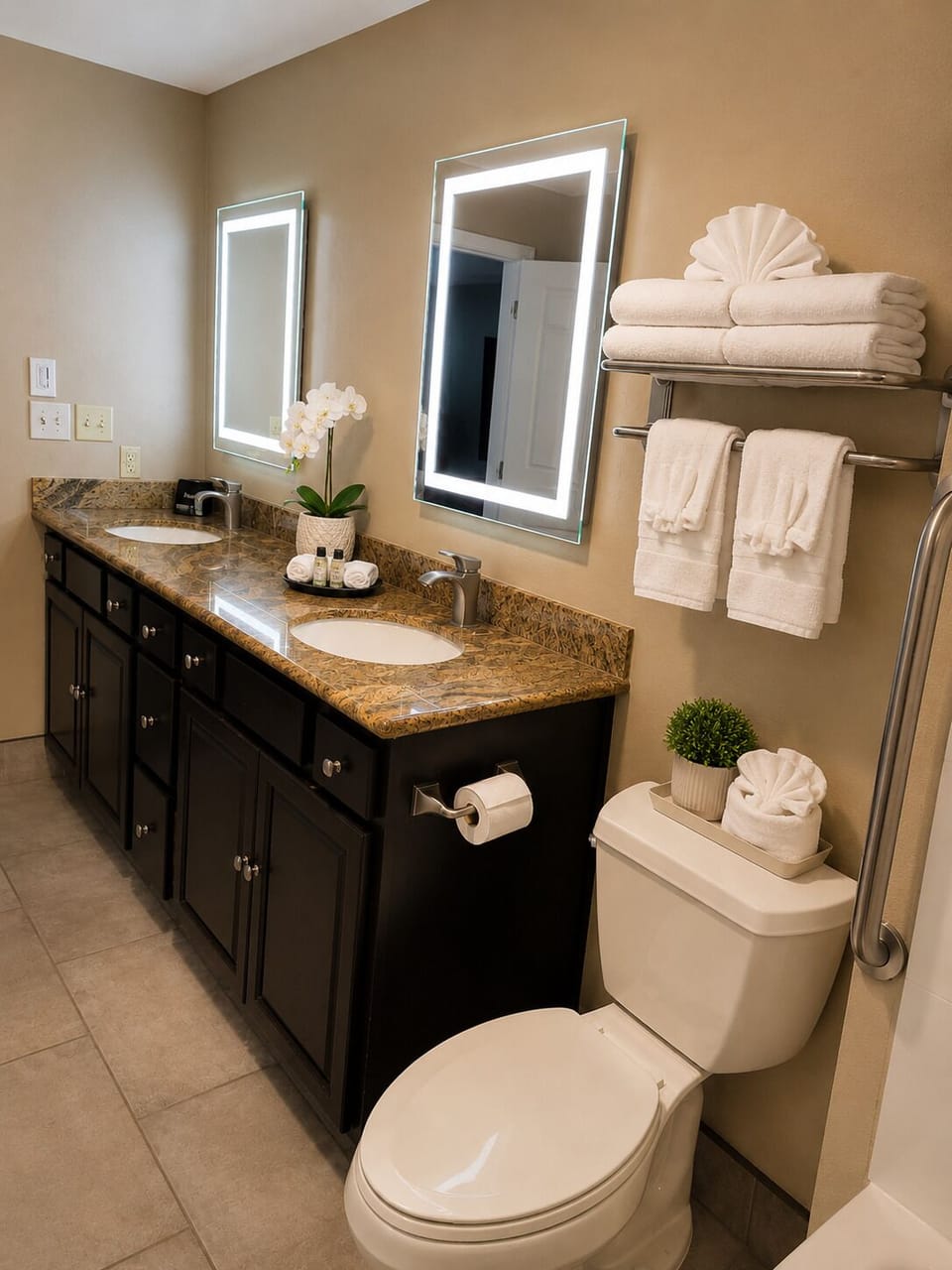 Suite, Multiple Beds, Non Smoking, Refrigerator & Microwave (with Single Sofabed) | Bathroom | Combined shower/tub, free toiletries, hair dryer, towels