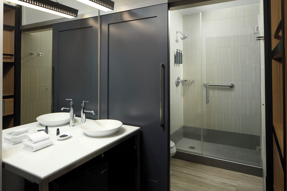 Room, 1 King Bed | Bathroom | Shower, free toiletries, hair dryer, towels