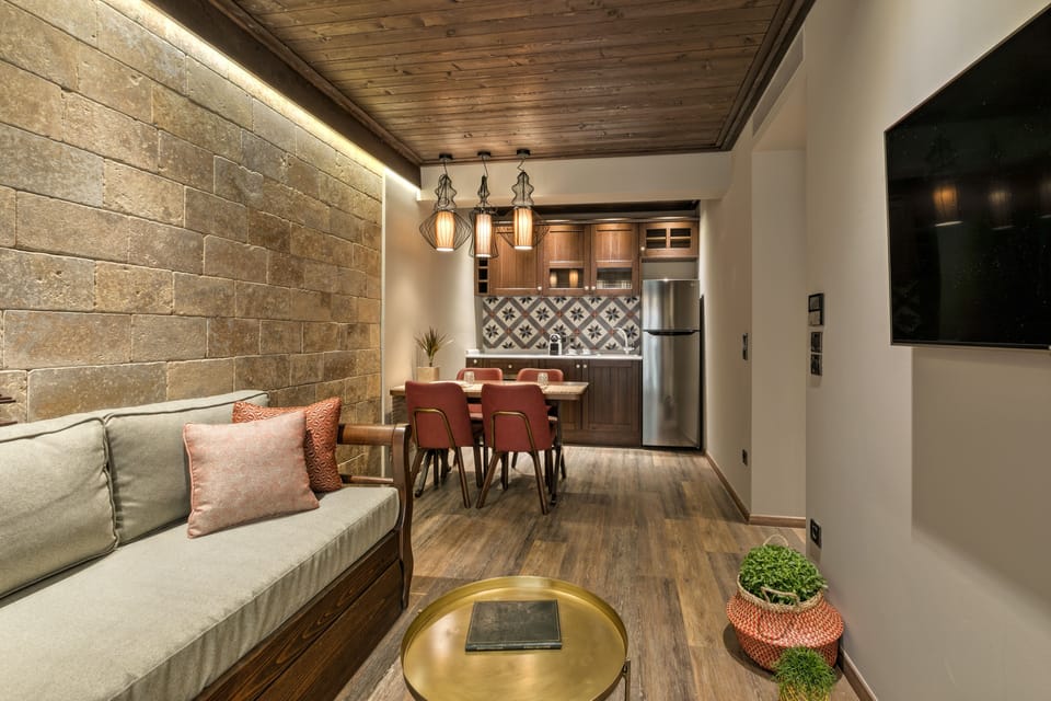 Superior Apartment, 2 Bedrooms | Living area | 49-inch Smart TV with satellite channels, TV