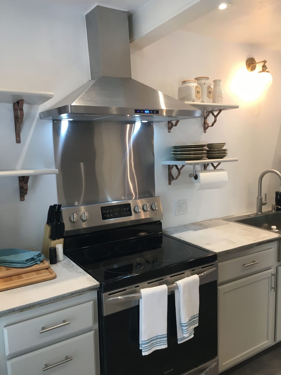 Cook a meal in the newly remodeled kitchen.