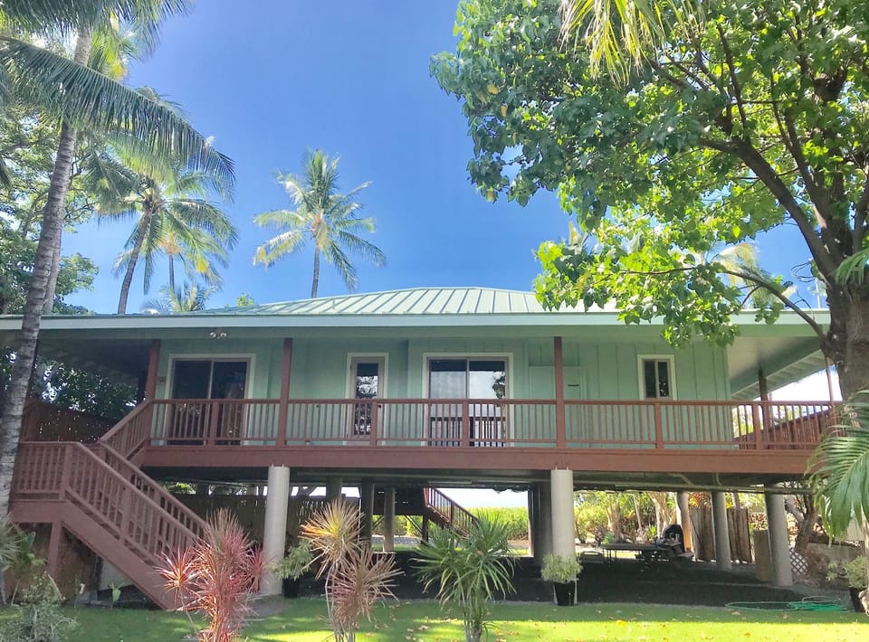 The road-side of the house and front lawn