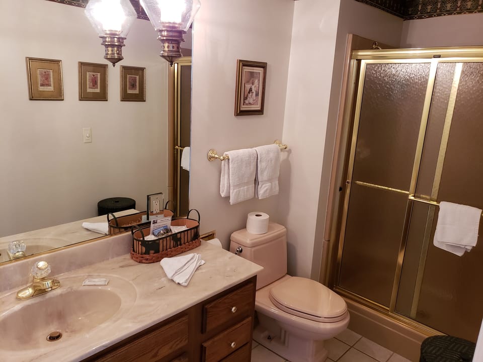 Room 2 private bath with 48" shower