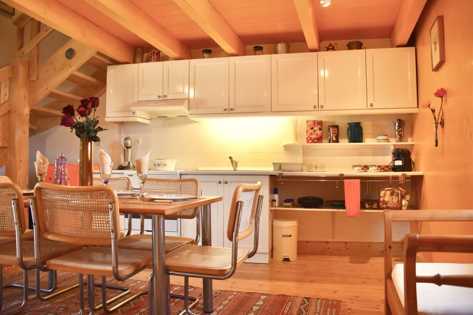 Kitchen and dining area..