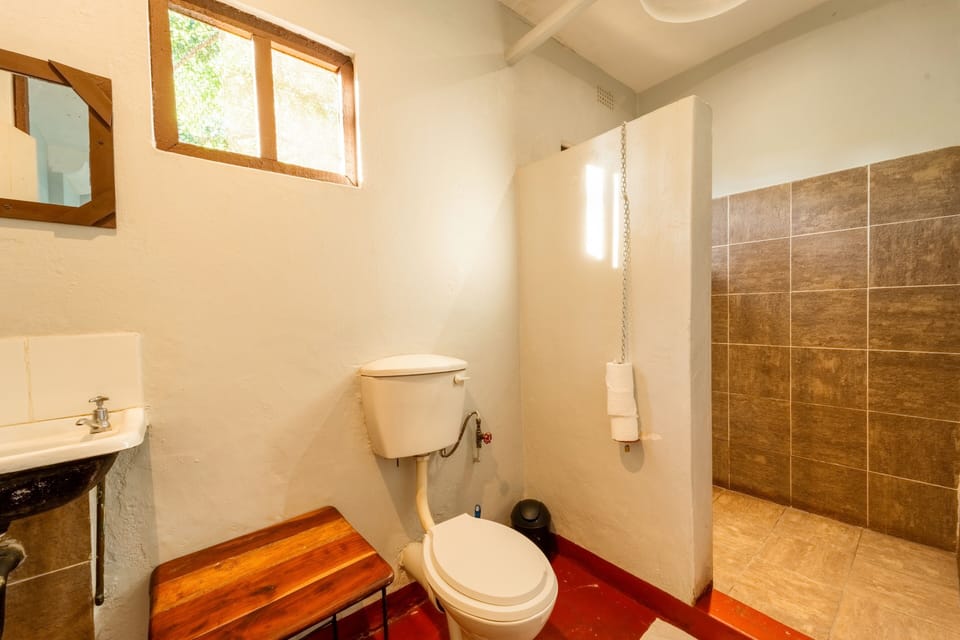 Teak Rooms | Bathroom | Shower, rainfall showerhead, towels