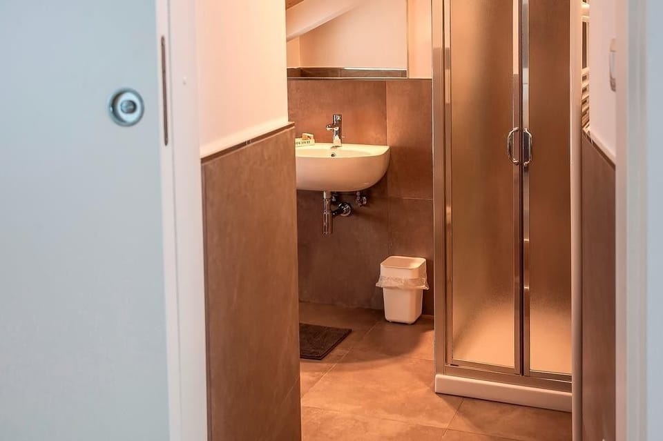 Shower, rainfall showerhead, free toiletries, bidet