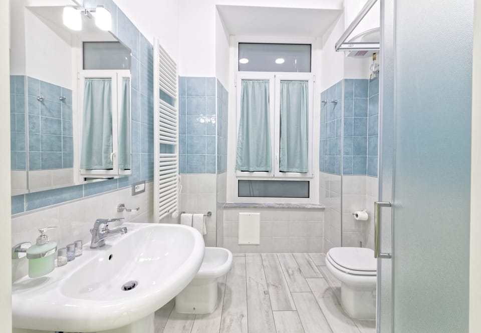 Classic Room | Bathroom | Shower, hair dryer, bidet, towels