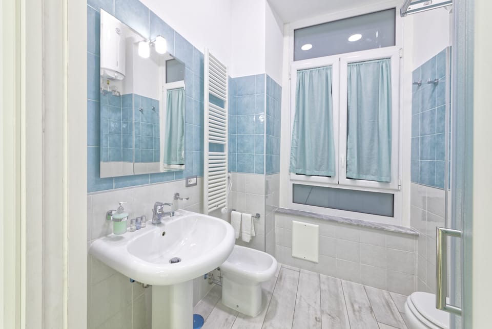 Classic Room | Bathroom | Shower, hair dryer, bidet, towels