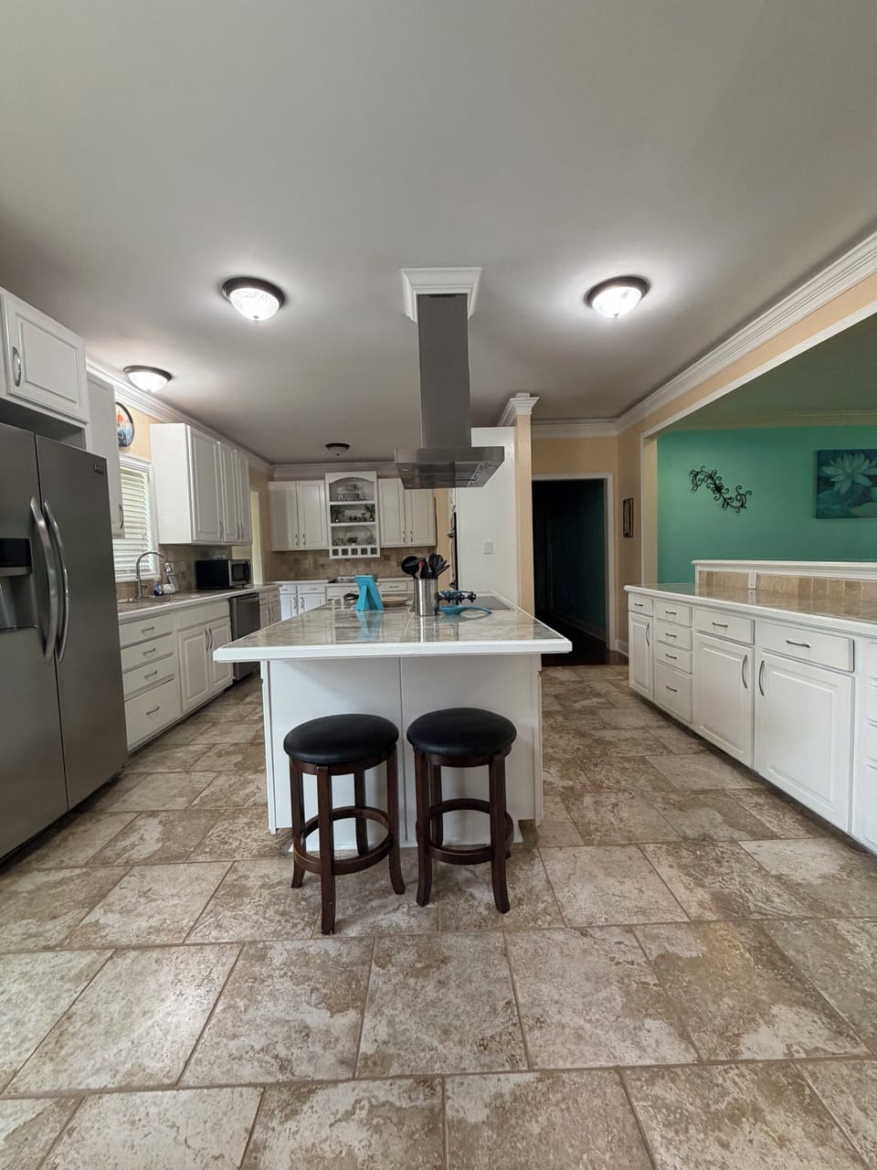 The kitchen is bigger than the picture looks 