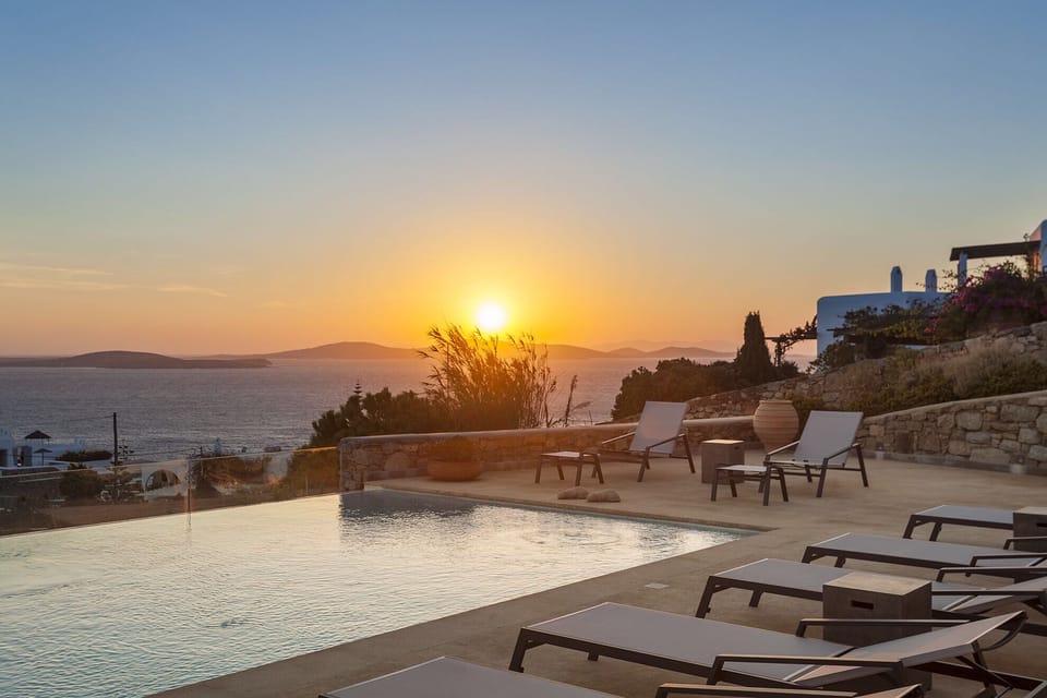 Sunset views from the pool and the pool deck 