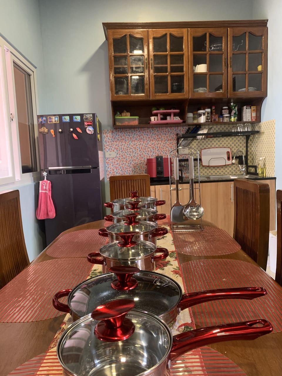 Family Townhome, 2 Bedrooms | Private kitchen | Full-size fridge, dining tables