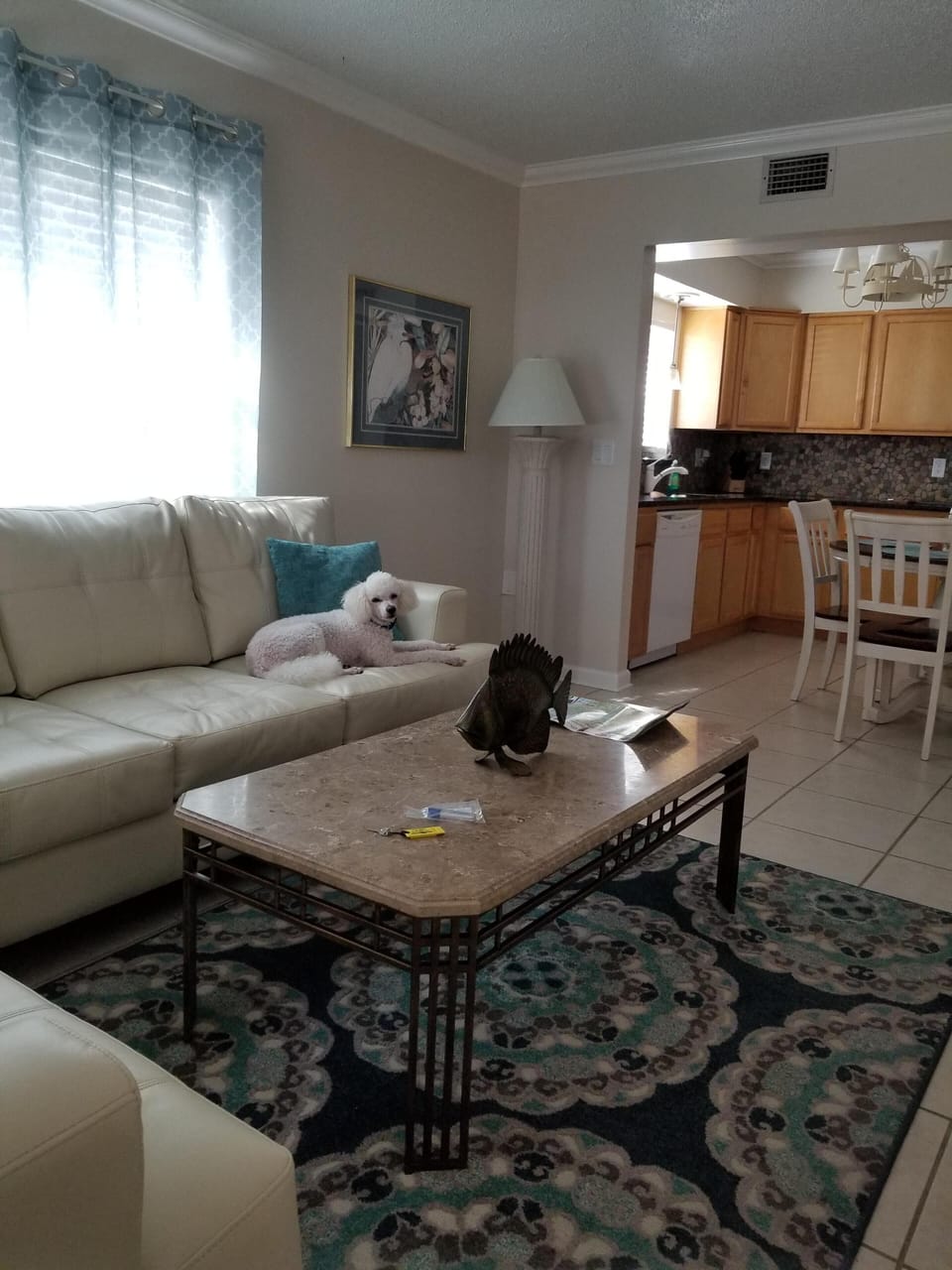 Relaxing living room with big screen tv & Free WIFI included.