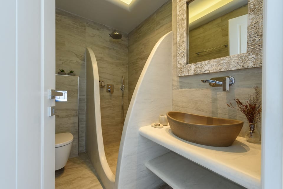 Triple Room, Beachfront (Triple) | Bathroom | Shower, rainfall showerhead, free toiletries, hair dryer