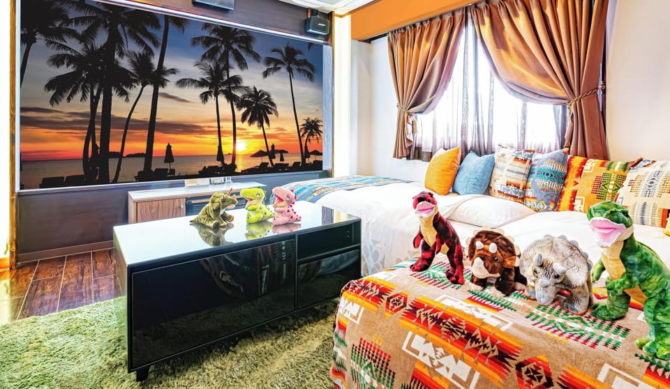 Connecting Suite with 120-inch Projector (Theater), Non Smoking | Blackout drapes, free WiFi, bed sheets