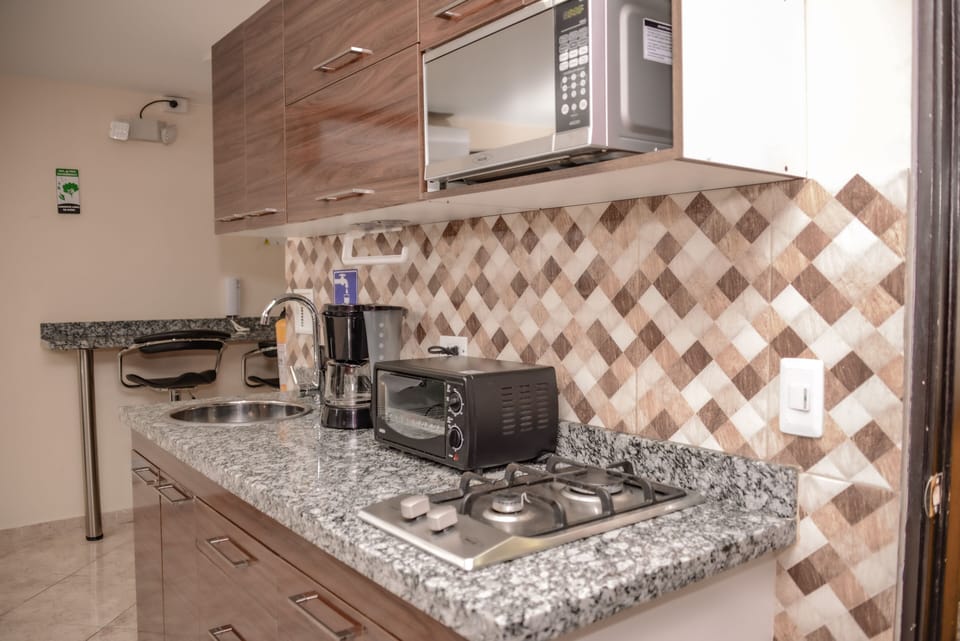 Apartment, 2 Bedrooms (202) | Private kitchen | Full-size fridge, microwave, oven, stovetop