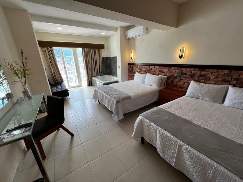 Superior Studio Suite, 2 Queen Beds, Balcony | Hypo-allergenic bedding, iron/ironing board, free WiFi, bed sheets