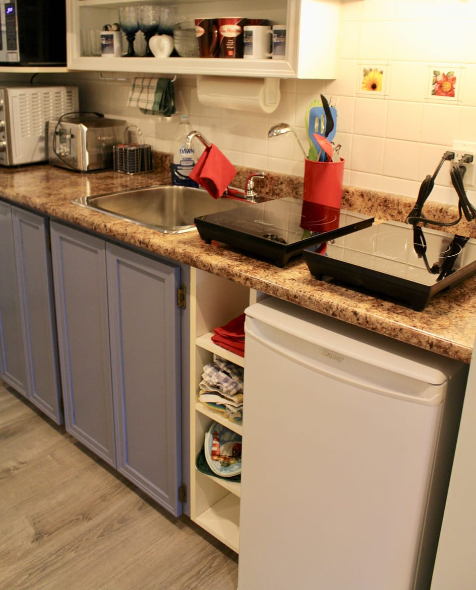 Two conductive cooking stations available in the kitchenette. 