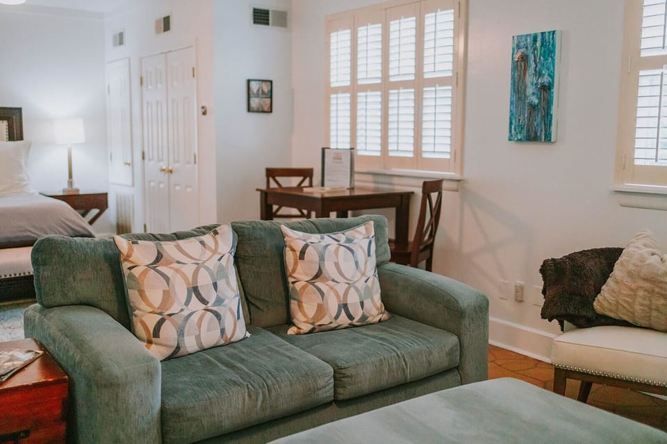 Comfortable love seat for watching Smart TV
