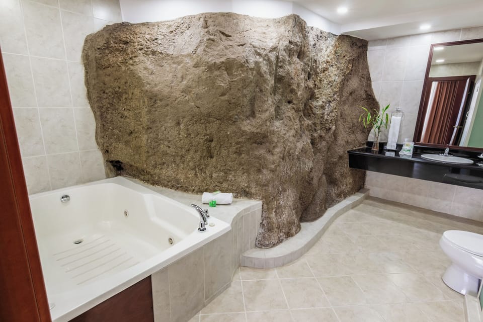 Junior Suite | Bathroom | Shower, rainfall showerhead, free toiletries, hair dryer