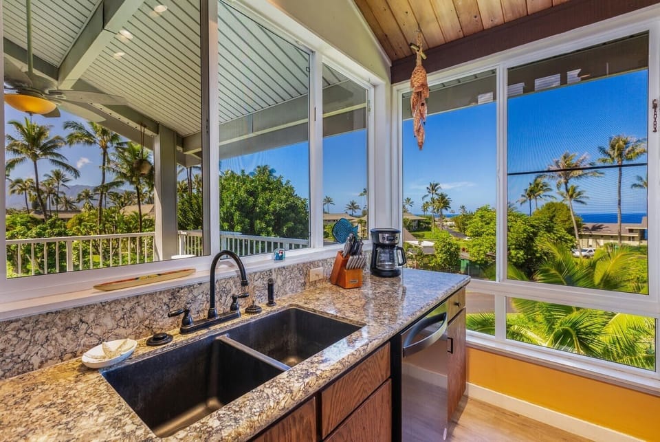 A bright kitchen
