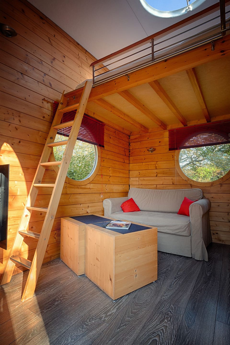 Comfort Bungalow (Stars observation) | Living area | Flat-screen TV, fireplace