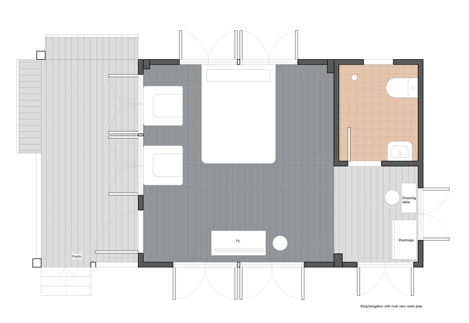 Private Garden Bungalow with River View | Floor plan