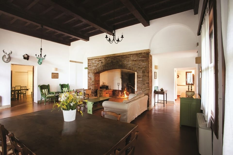Fireplace, table tennis