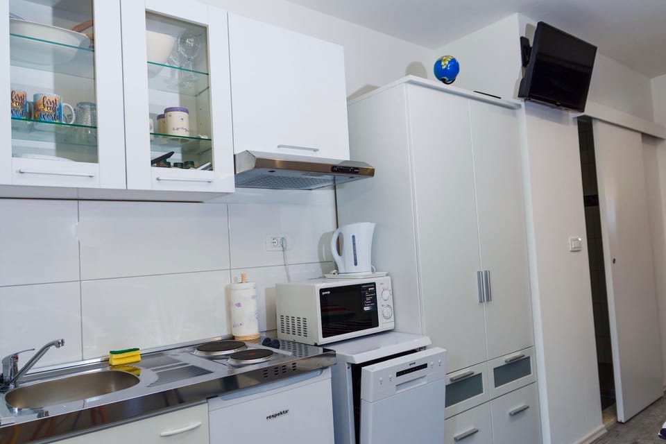 Superior Studio, 1 King Bed | Private kitchenette | Fridge, microwave, stovetop, dishwasher