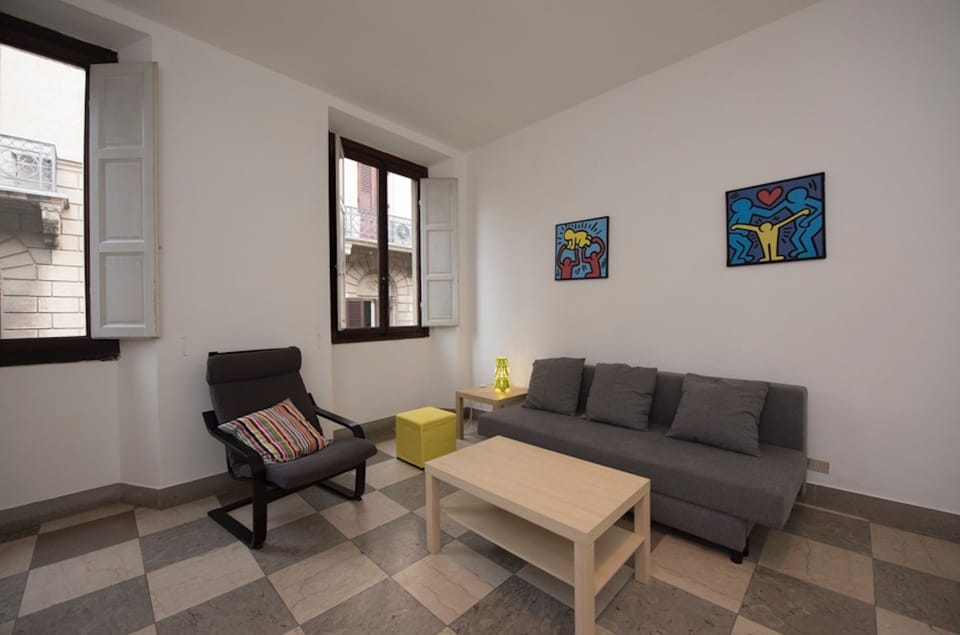 Basic Apartment, 2 Bedrooms | Living area | Flat-screen TV