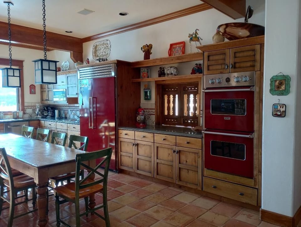 Kitchen with pass through into dining room