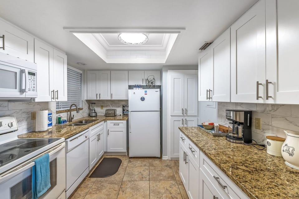 Fully equipped kitchen for all your cooking needs.