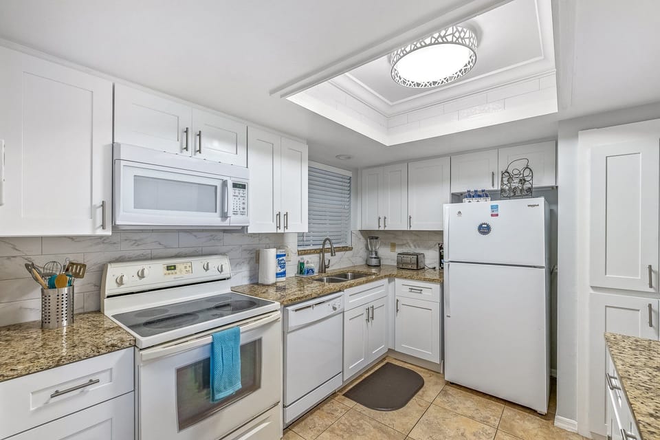 Fully equipped kitchen for all your cooking needs.
