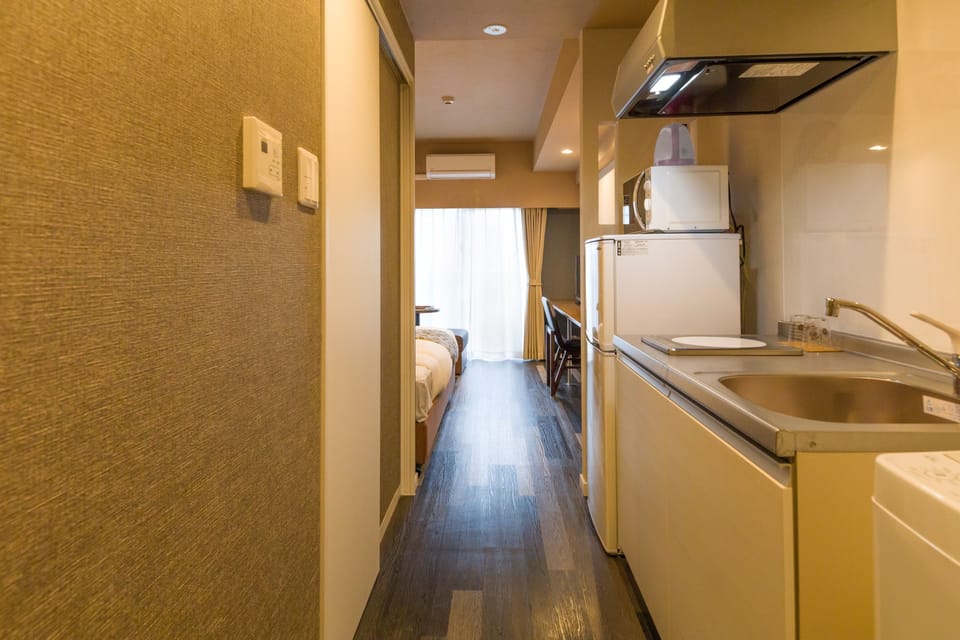 Double Room, Non Smoking (24sqm) | Private kitchen | Fridge, microwave, stovetop