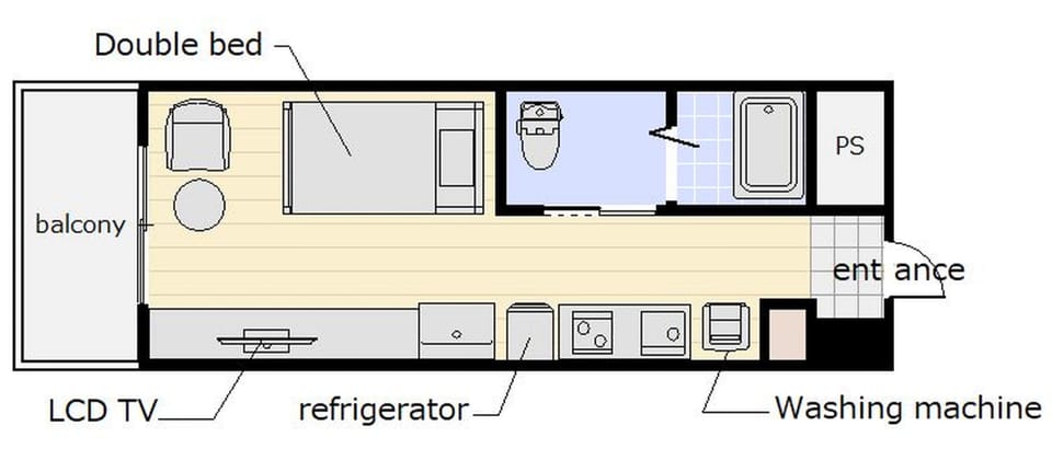 Double Room, Non Smoking (24sqm) | Floor plan
