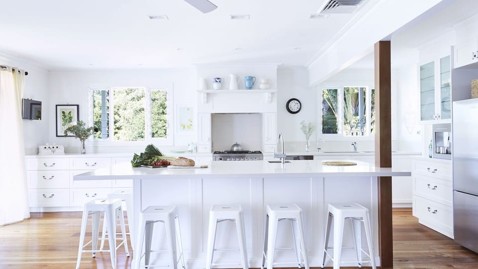 3m x 140cm corian bench top provides lots of room for meal prep and gathering.