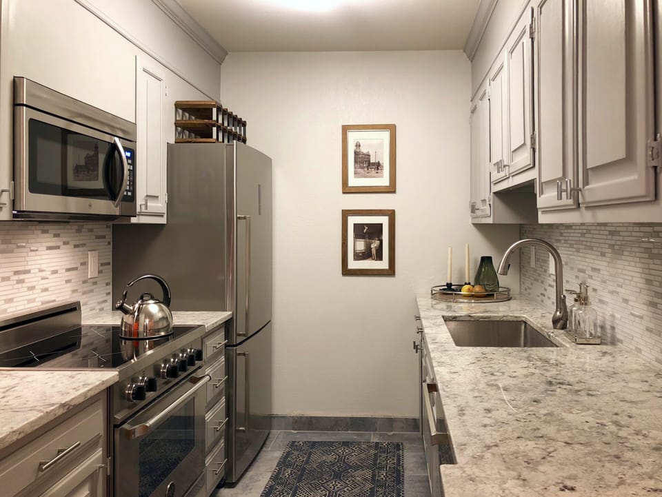 Kitchen with brand new Bertazzoni appliances 