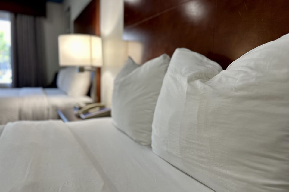 Standard Room, 2 Double Beds, Non Smoking, Refrigerator & Microwave (Single Use) | Down comforters, in-room safe, desk, iron/ironing board