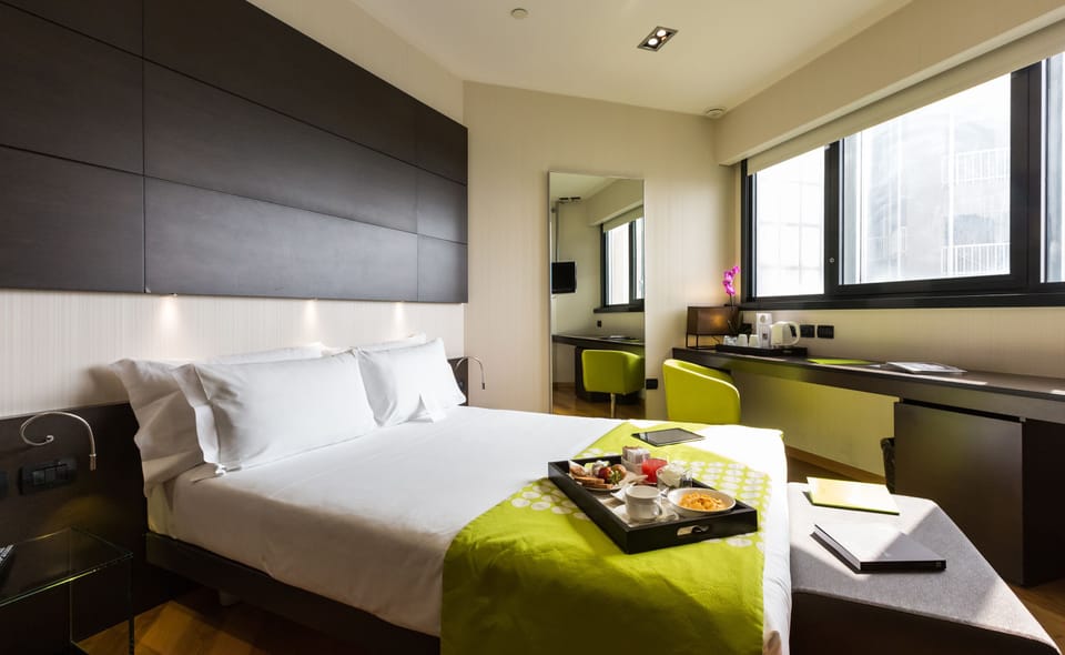 Hypo-allergenic bedding, down comforters, minibar, in-room safe