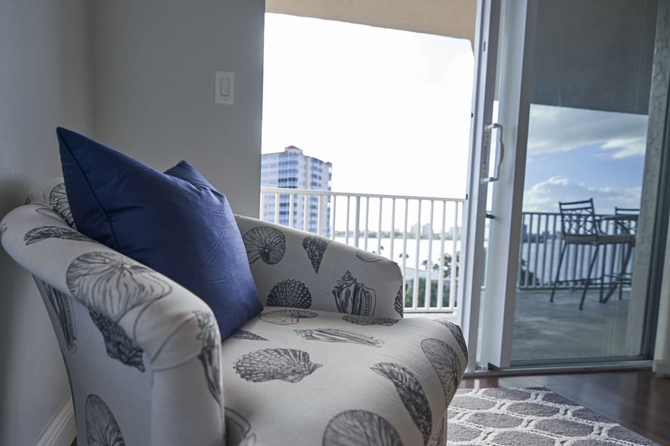 view from chair in living room