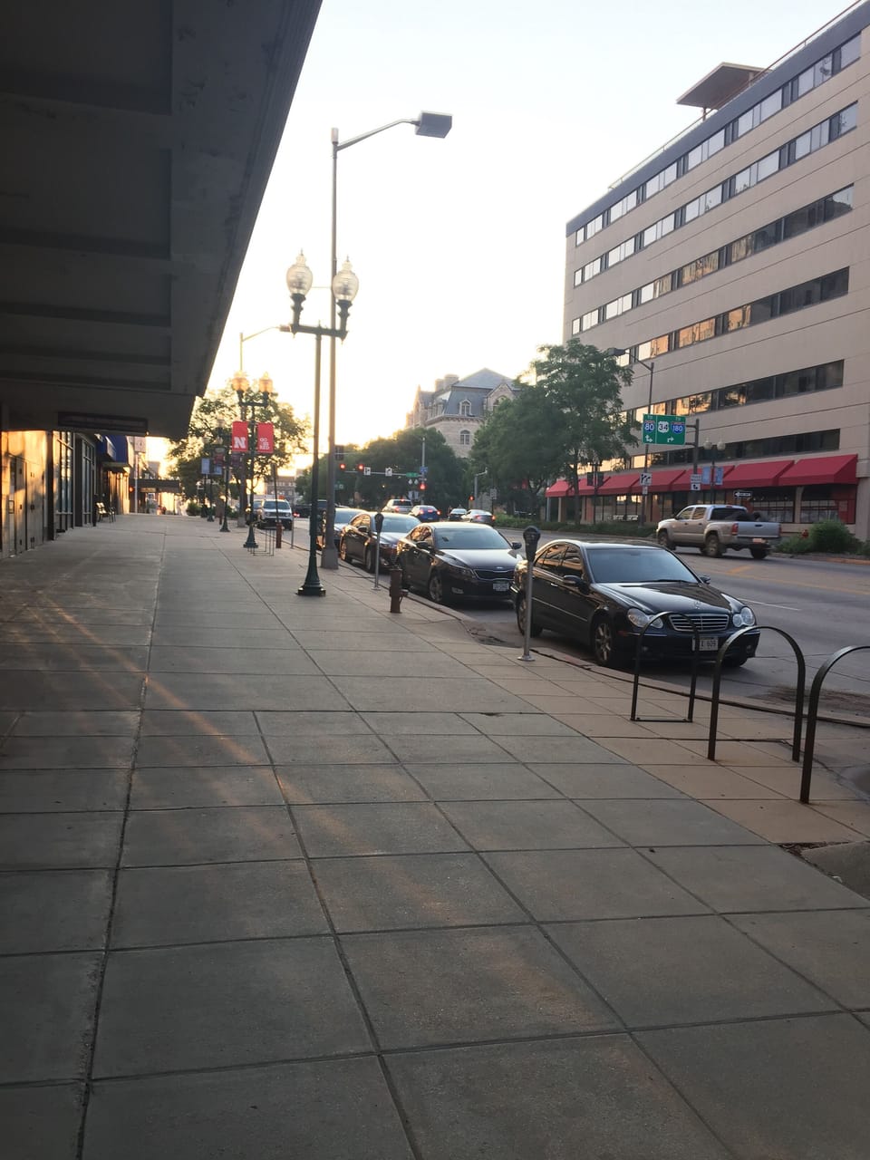 Street parking outside of building 