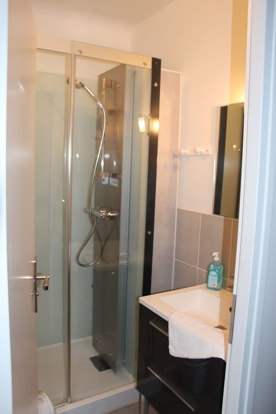 Double Room | Bathroom | Shower, hair dryer, towels