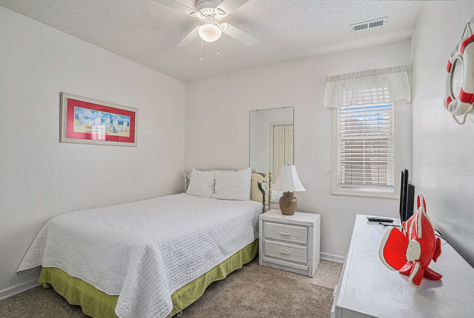 2nd Level Bedroom with Double Size Bed and TV