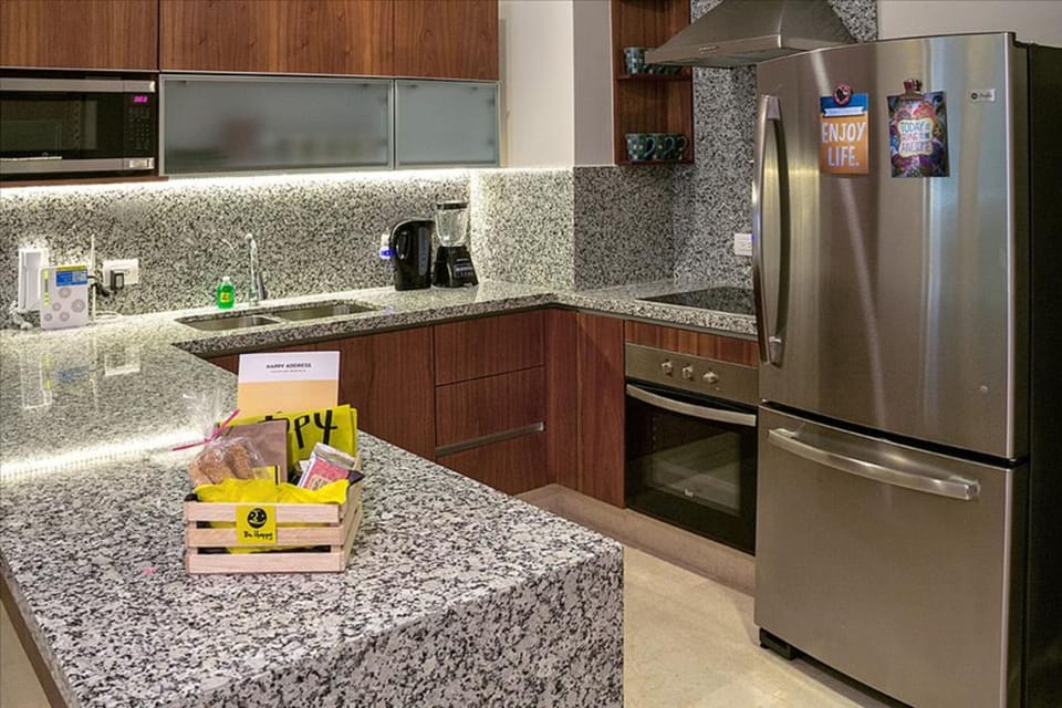 Grand Apartment, 3 Bedrooms, Courtyard Area | Private kitchen | Fridge, microwave, oven, coffee/tea maker