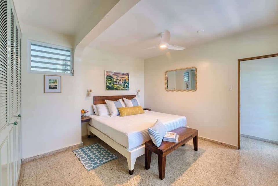 Primary bedroom with king bed